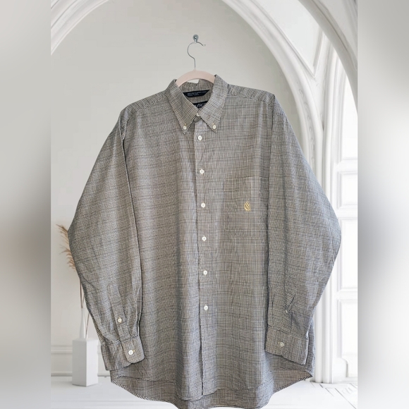 Nautica Other - Nautica Men's Shirt Cotton button-up in a Blue And Brown check pattern Size L